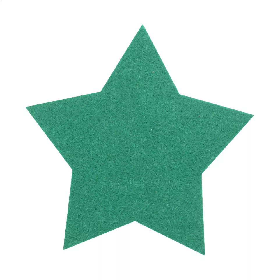 Vagnes green  RPET Christmas coaster...