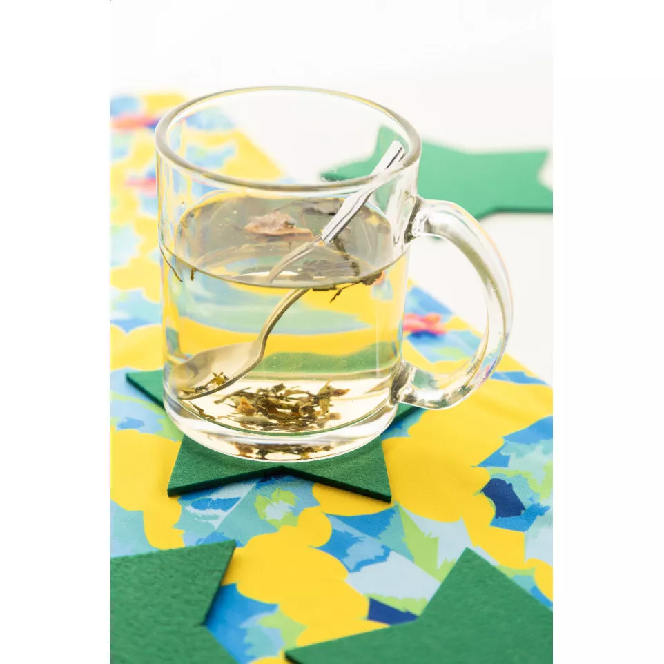 Vagnes green  RPET Christmas coaster...