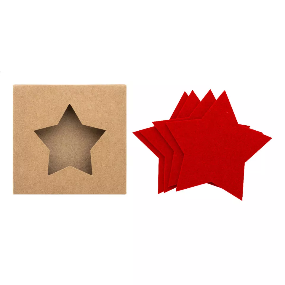 Vagnes red  RPET Christmas coaster set 