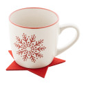 Vagnes red  RPET Christmas coaster set 