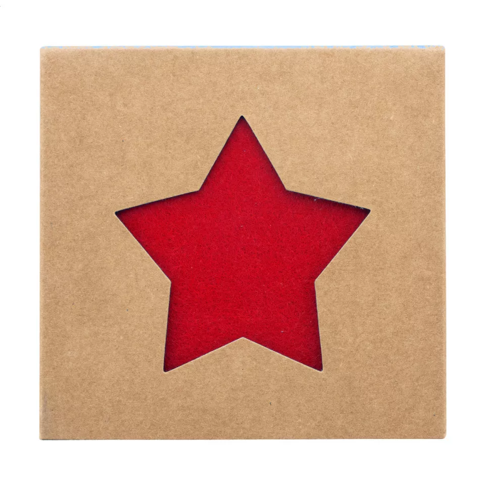 Vagnes red  RPET Christmas coaster set 