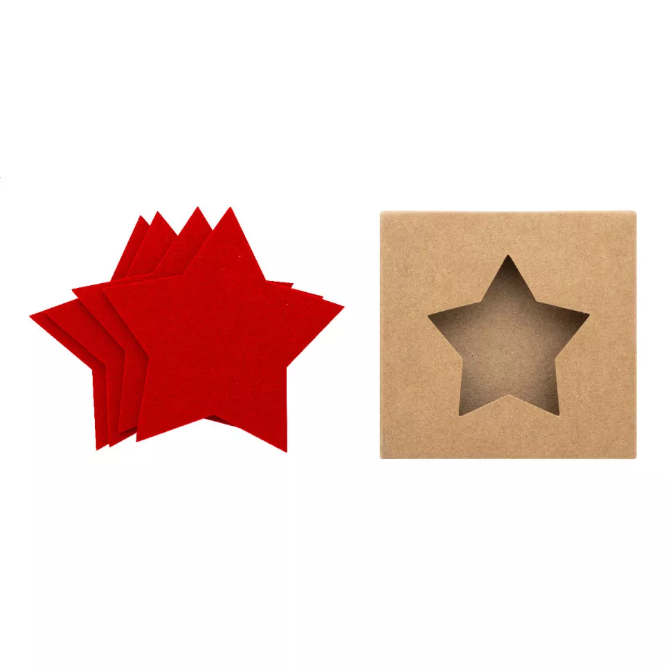 Vagnes red  RPET Christmas coaster set 