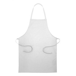 Chepex blanc  tablier en coton recyclé 
