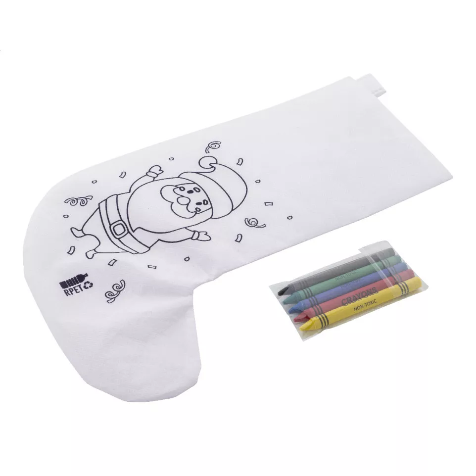 Julfar Gift wit  kleuring Kerstkous 