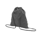Dropex grey  recycled cotton drawstring bag 