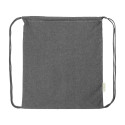 Dropex grey  recycled cotton drawstring bag 
