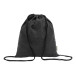 Dropex black  recycled cotton drawstring bag 