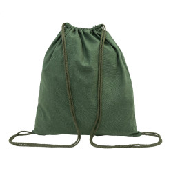 Dropex green  recycled cotton drawstring bag 
