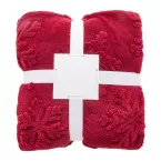 Valsatra burgundy  RPET Christmas blanket 