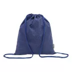 Dropex blue  recycled cotton drawstring bag 
