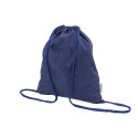 Dropex blauw  recycled katoenen trekkoord tas 