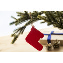 Joulox rood  RPET kerstboom ornament, kerstman laarzen 