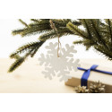 Joulox blanc  Ornement de sapin de Noël RPET, flocon de neige 