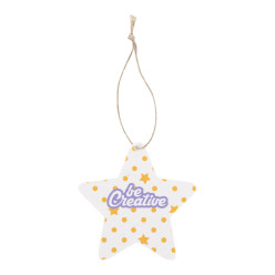 CreaJul Seed natuurlijk  aangepast kerstboomornament van zaadpapier, ster 