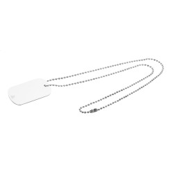 Delta zilver  ID tag ketting 