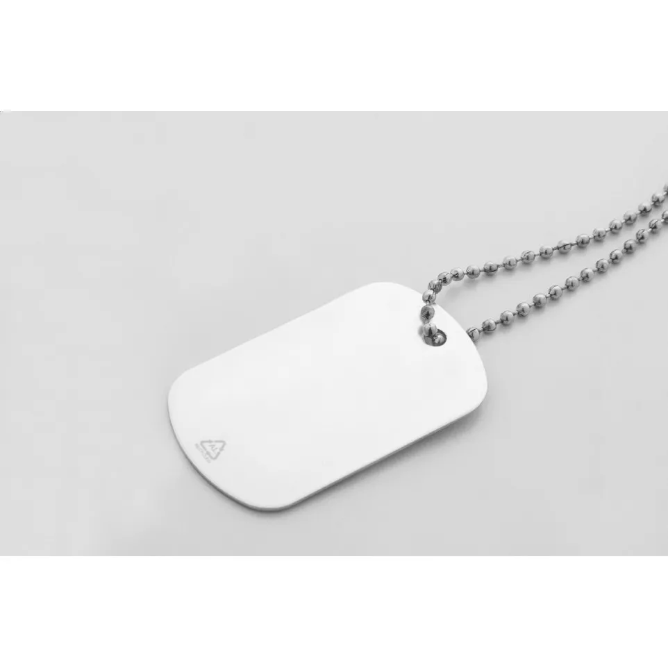 Delta argenté  Collier avec plaque...