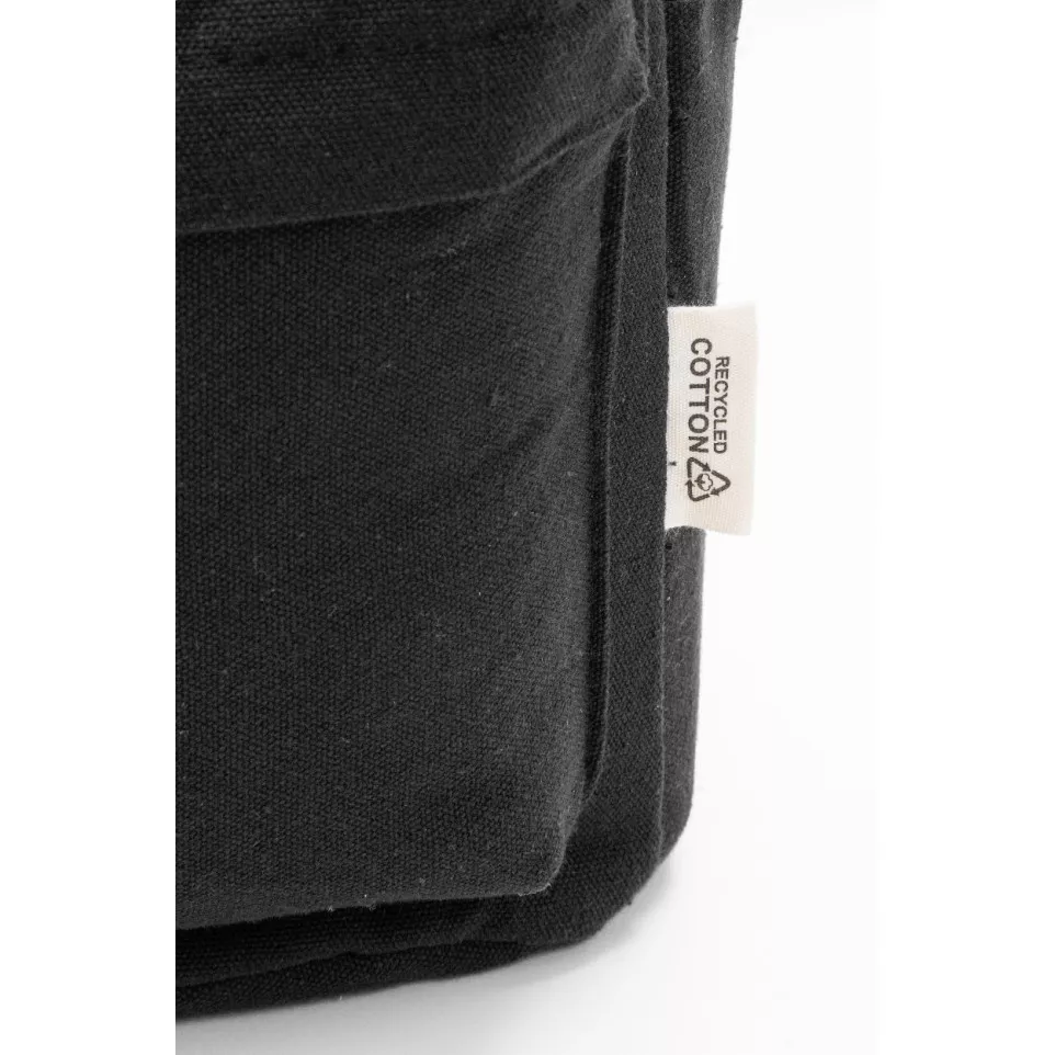 Recabak black  recycled canvas backpack 