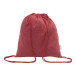 Dropex red  recycled cotton drawstring bag 