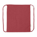 Dropex red  recycled cotton drawstring bag 