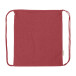 Dropex red  recycled cotton drawstring bag 
