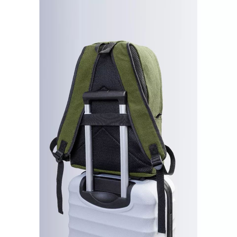Recabak green  recycled canvas backpack 
