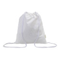 Dropex white  recycled cotton drawstring bag 
