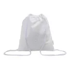 Dropex white  recycled cotton drawstring bag 