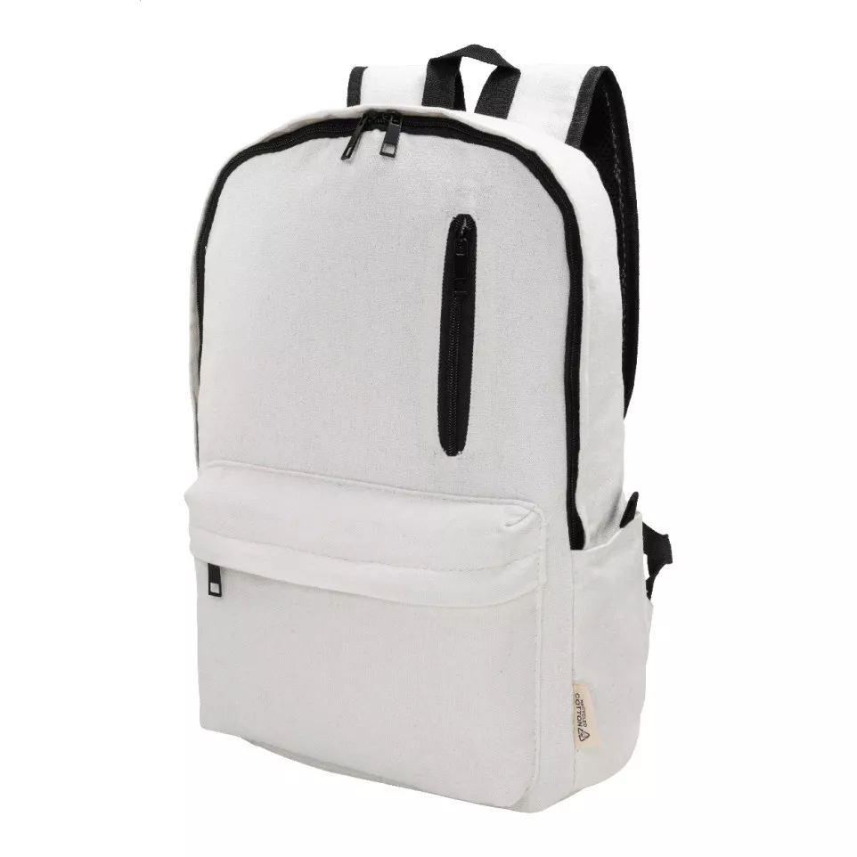 Recabak white  recycled canvas backpack 