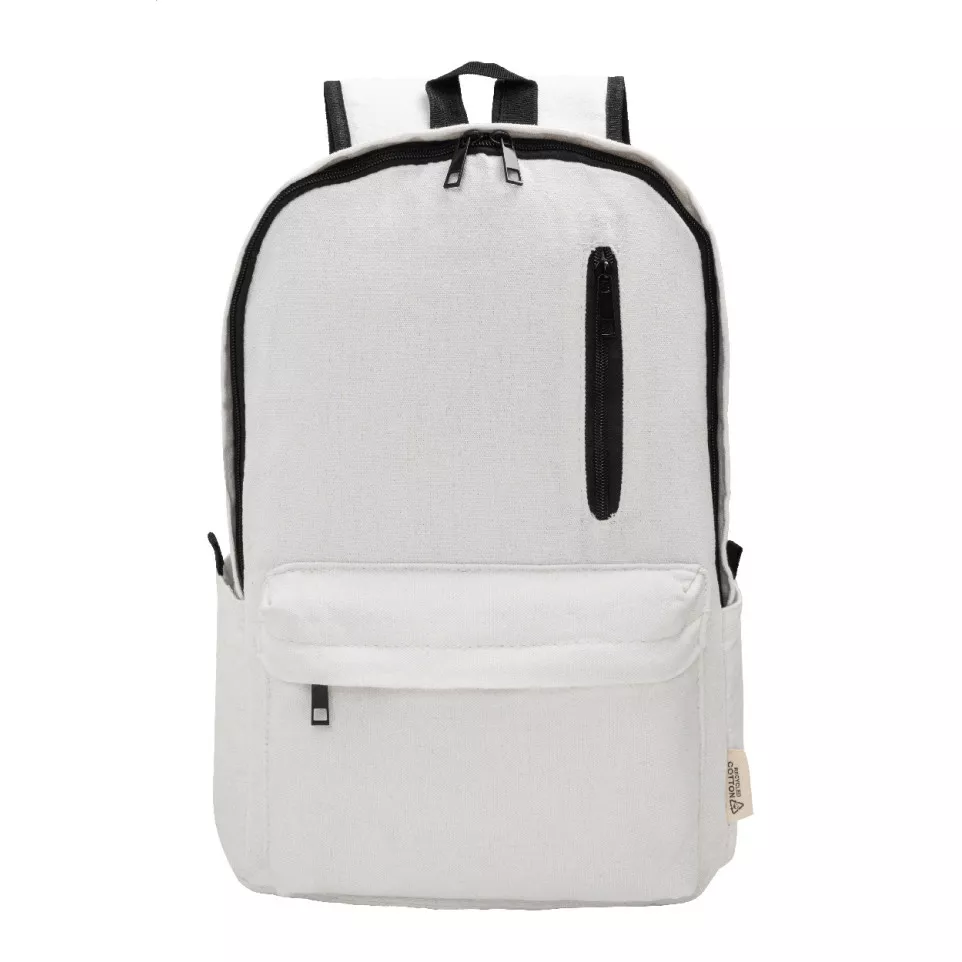 Recabak white  recycled canvas backpack 