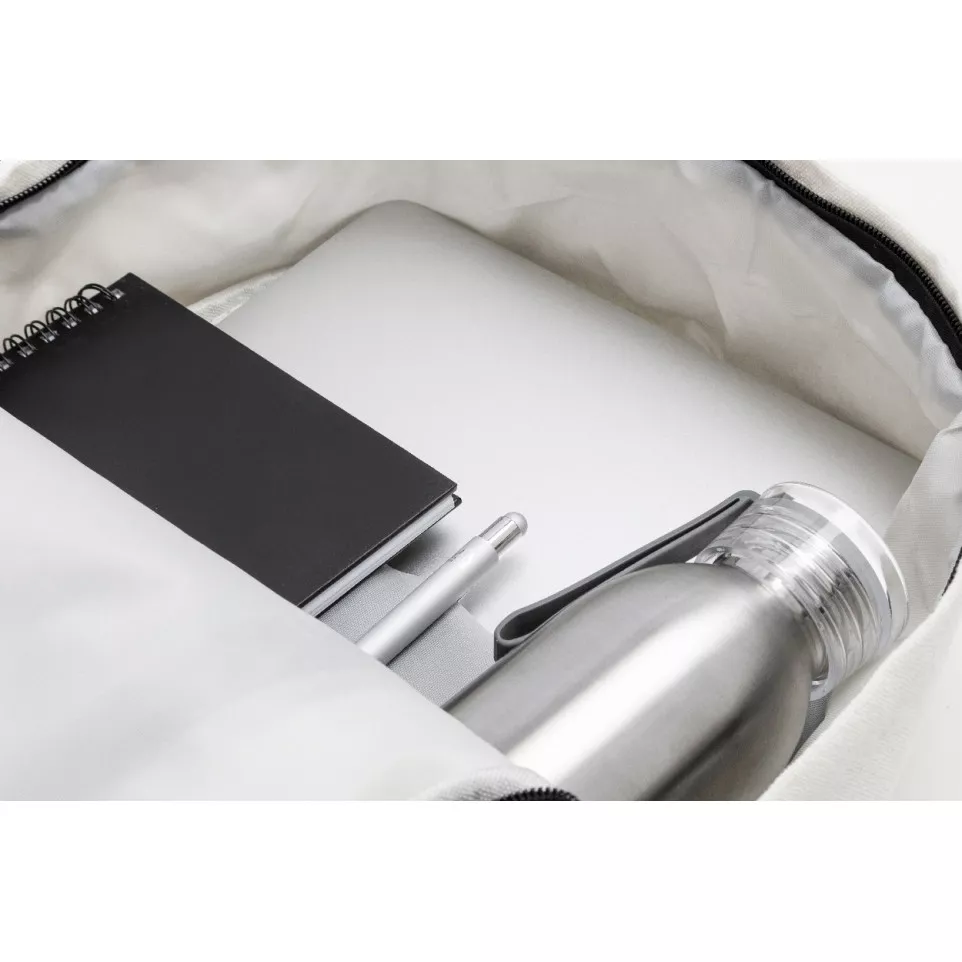 Recabak white  recycled canvas backpack 