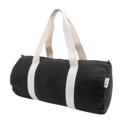 Rekan Duff black  recycled canvas sports bag 