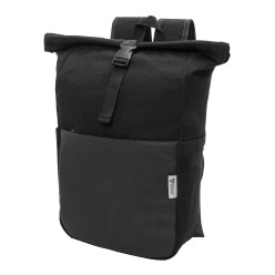 Blakkan Back black  recycled canvas backpack 