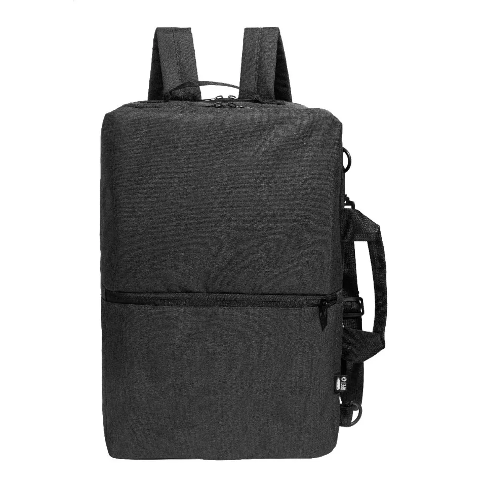 Walton black  RPET document backpack 
