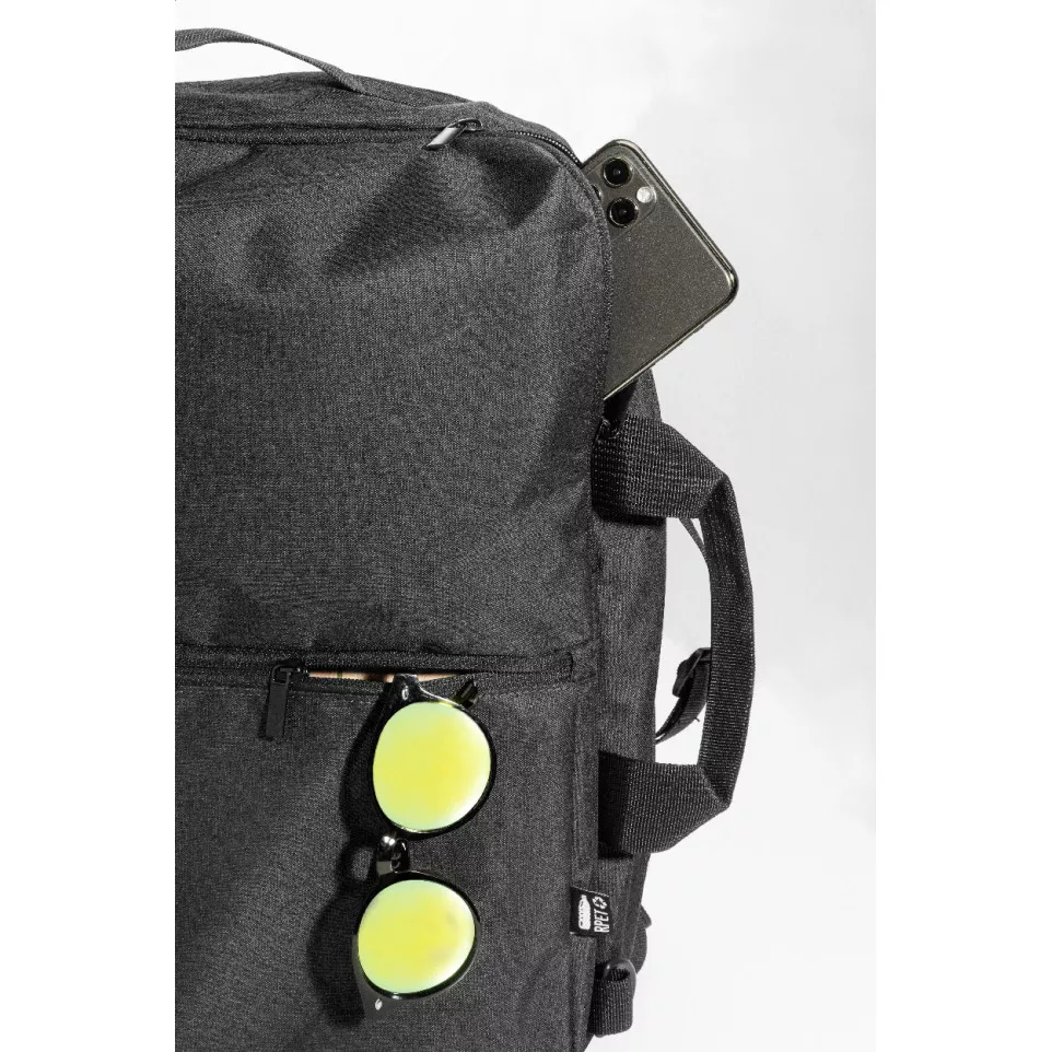 Walton black  RPET document backpack 