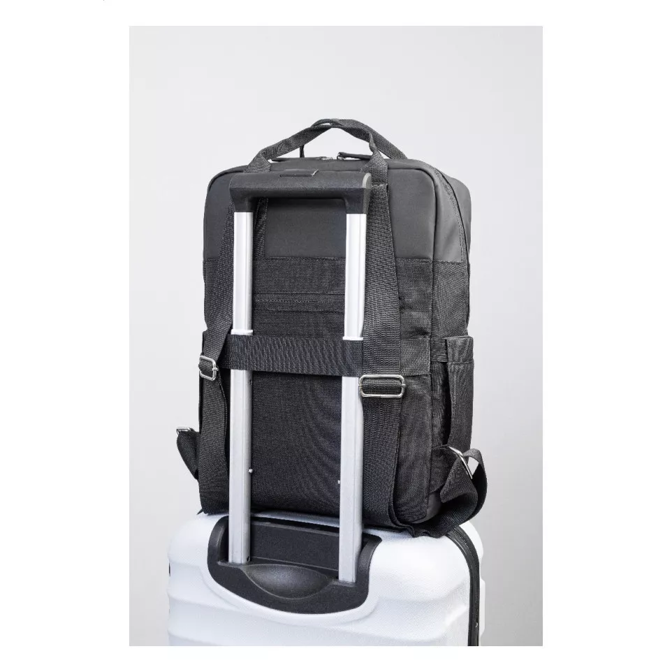 Brunel black  RPET backpack 