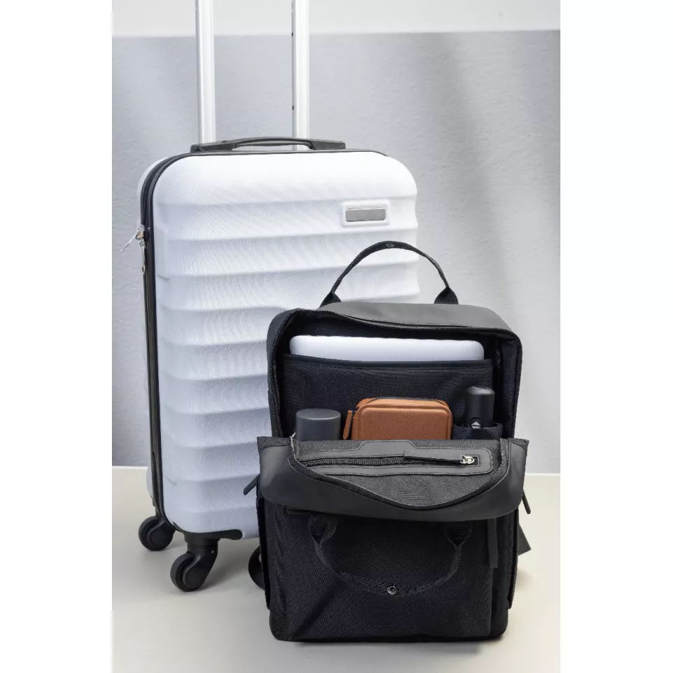 Brunel black  RPET backpack 