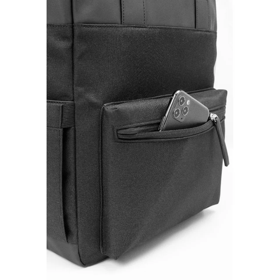 Brunel black  RPET backpack 