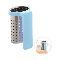 Leaflet light blue  tea infuser 