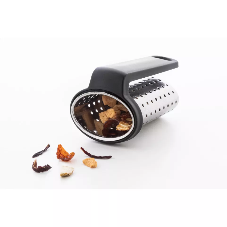 Leaflet zwart  thee infuser 