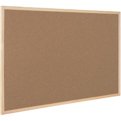 Bi-Office Bi-silque MX06001010 Budget Kombitafel Avec Cadre En Bois, En Liège Ou Semi-sèche Et Surface Facile à Nettoyer