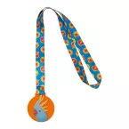 Subdal Colour transparant oranje  custom made medaille 