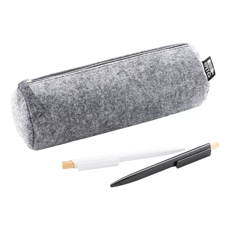Refelt Draw grey  RPET felt pen case 
