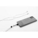 Corphon white  RPET mobile holder lanyard 