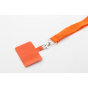 Revent Call oranje  RPET mobiele houder lanyard 