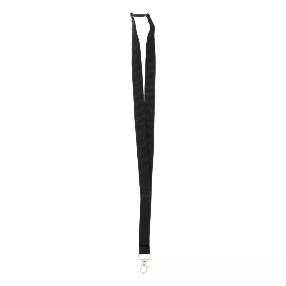 Revent black  RPET lanyard 