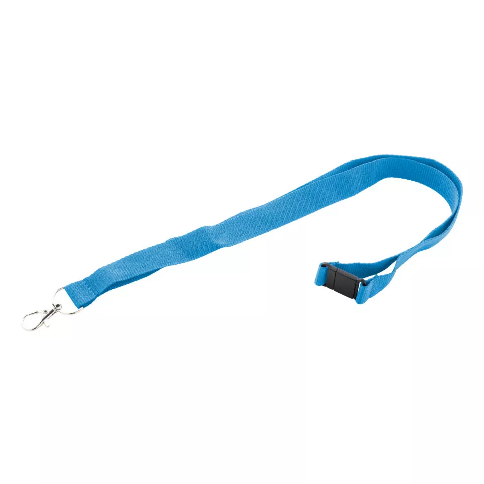 Revent light blue  RPET lanyard 
