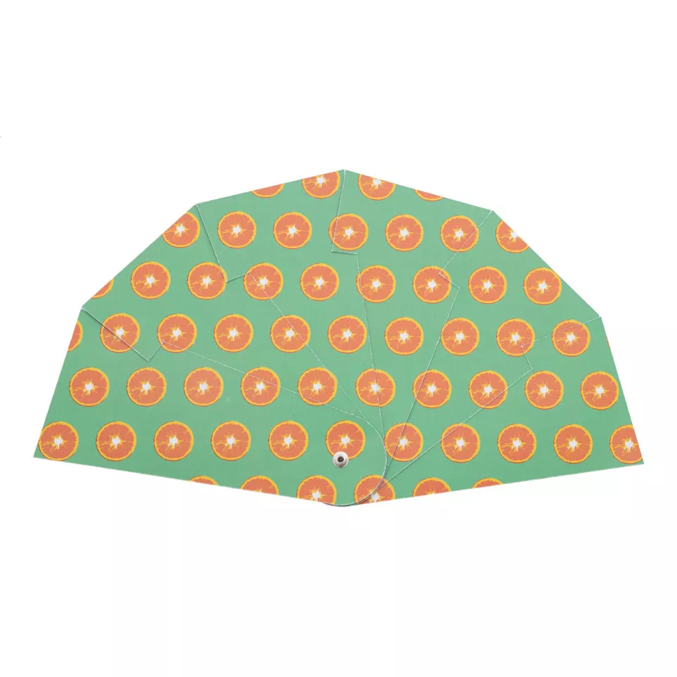 Folbreeze white  custom hand fan 