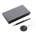 Miroset black  pen and keyring set 