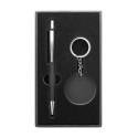 Miroset black  pen and keyring set 