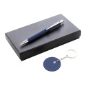 Miroset bleu foncé  Set sylo et porte-clés 